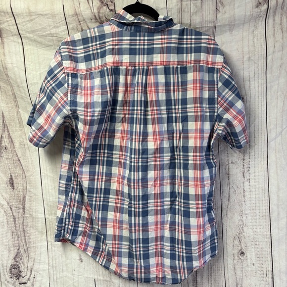 Vineyard Vines Men's Tucker Blue and Red Plaid Shirt Small - Picture 5 of 6